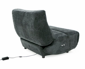 Divani Casa Basil - Modern Dark Grey Fabric Large Electric Recliner Chair