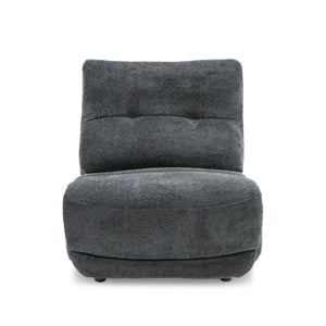 Divani Casa Basil - Modern Dark Grey Fabric Small Electric Recliner Chair