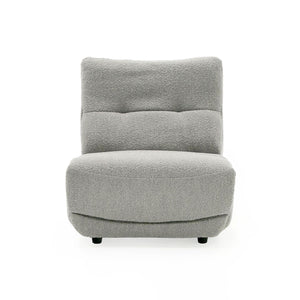 Divani Casa Basil - Modern Grey Fabric Small Electric Recliner Chair