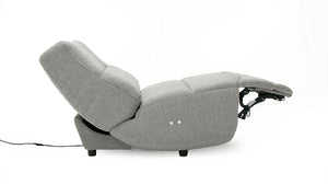 Divani Casa Basil - Modern Grey Fabric Small Electric Recliner Chair