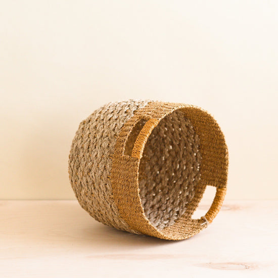 Patterned Round Floor Basket