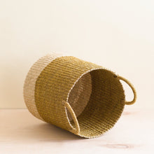 Load image into Gallery viewer, Mustard Floor Basket with Handle
