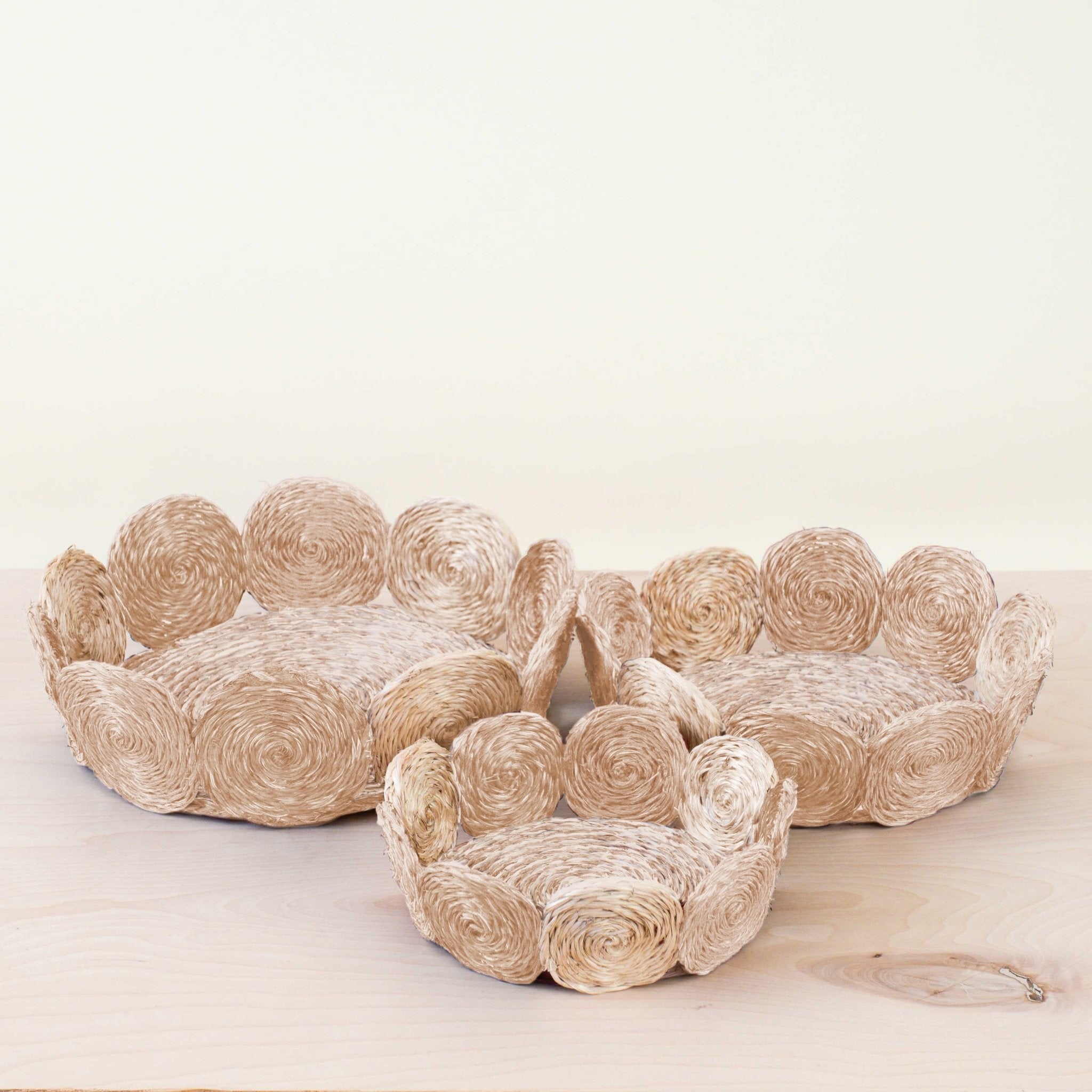 Natural Woven Fruit Basket - Storage Basket, set of 3 | LIKHÂ