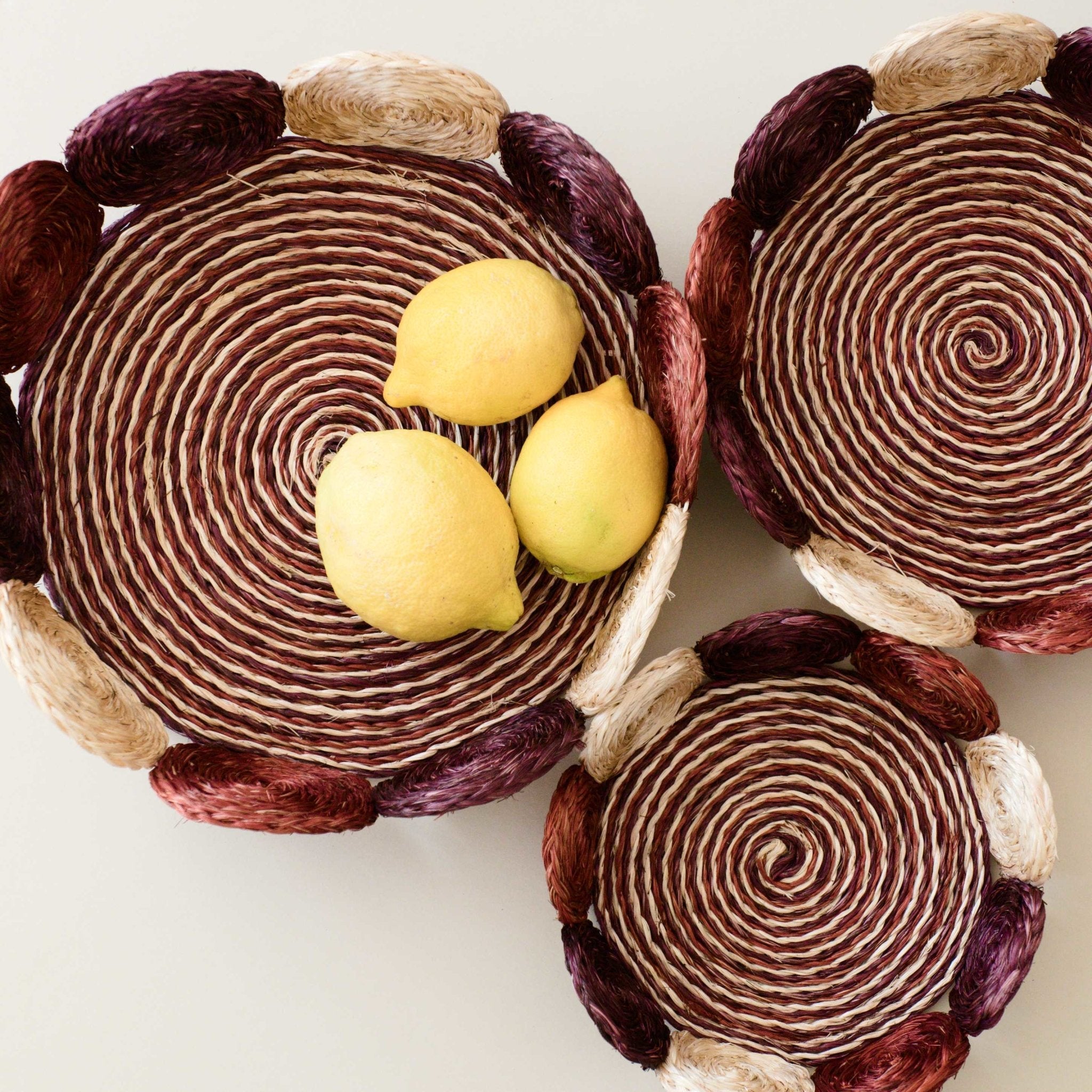 Natural Woven Fruit Basket - Storage Basket, set of 3 | LIKHÂ