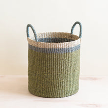 Load image into Gallery viewer, Olive Floor Basket with Handles
