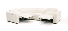 Load image into Gallery viewer, Divani Casa Beck- Contemporary White Fabric Sectional Sofa with 3 Recliners
