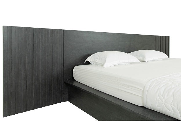 Modrest Manchester- Contemporary Platform Dark Grey Q Bed