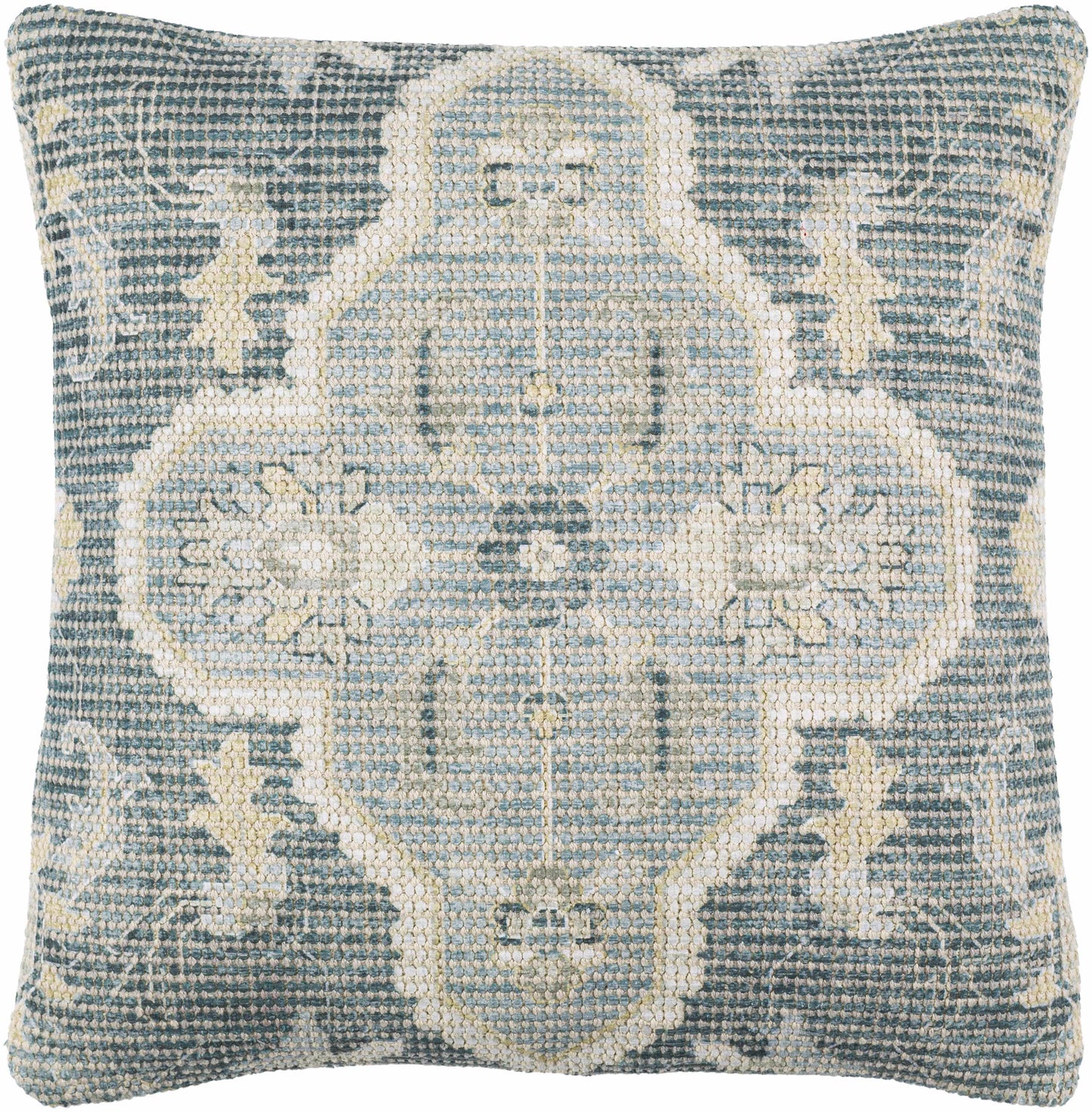 Bigaa Medallion Square Throw Pillow, Teal