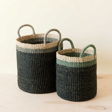 Load image into Gallery viewer, Black Baskets with Handle, Set of 2
