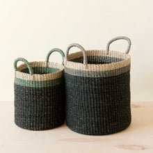 Load image into Gallery viewer, Black Baskets with Handle, Set of 2
