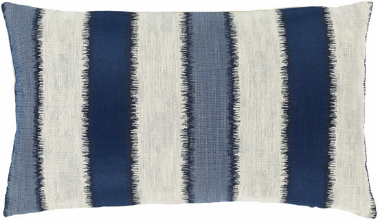 Borger Striped Lumbar Pillow, Navy & White