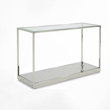 Load image into Gallery viewer, Modrest Braxton - Contemporary Clear Wave Glass Console Table
