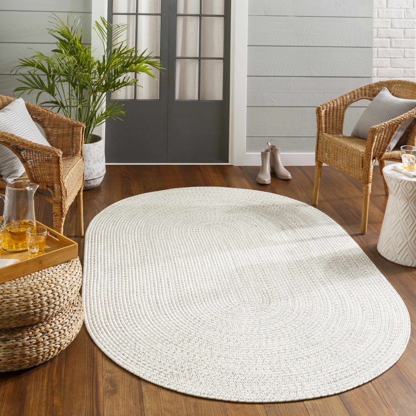 Braided Faux Jute Rug, Beige