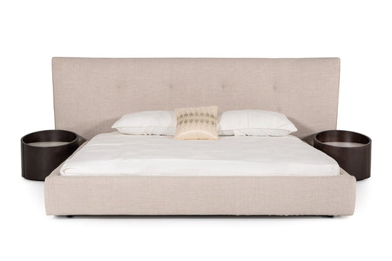 Modrest Brittany - California King Modern Grey Fabric Bed