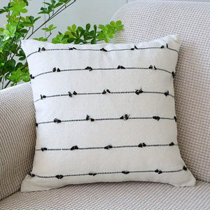 Boho Striped Woven Cotton Pillow