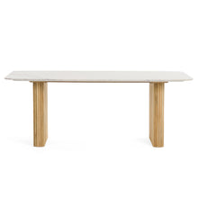 Load image into Gallery viewer, Modrest - Cambridge White Marble &amp; Mango Rectangular Dining Table
