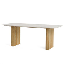 Load image into Gallery viewer, Modrest - Cambridge White Marble &amp; Mango Rectangular Dining Table
