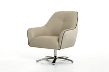 Load image into Gallery viewer, Divani Casa Clover Modern Light Grey and Dark Grey Eco-Leather Lounge Chair

