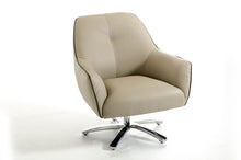 Load image into Gallery viewer, Divani Casa Clover Modern Light Grey and Dark Grey Eco-Leather Lounge Chair
