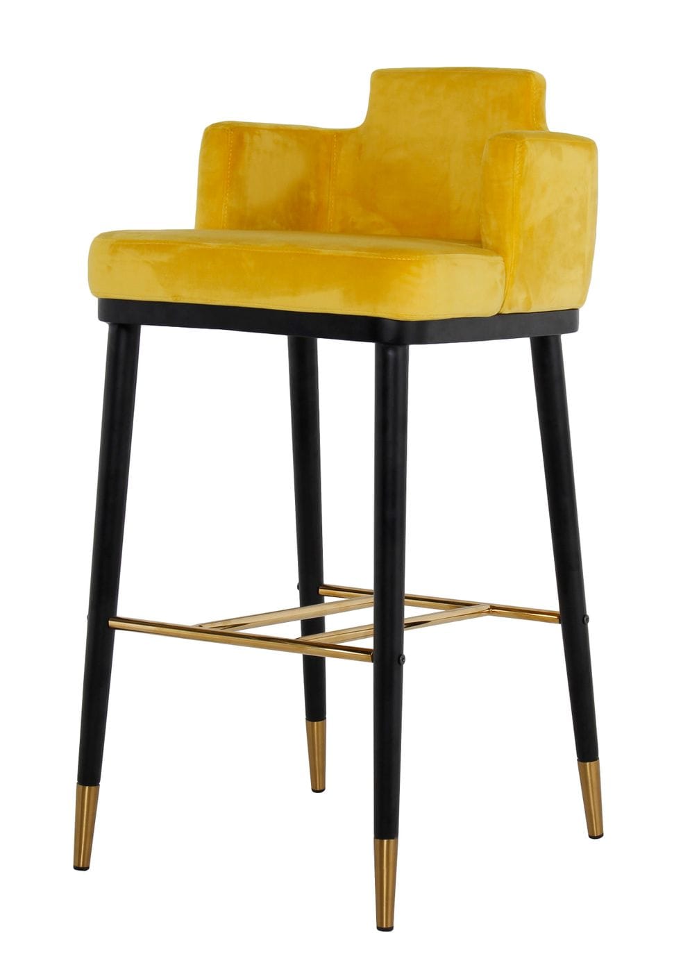 Modrest Conifer - Modern Glam Yellow Barstool