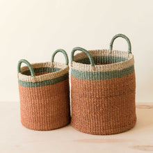 Load image into Gallery viewer, Coral Baskets with Handles, Set of 2
