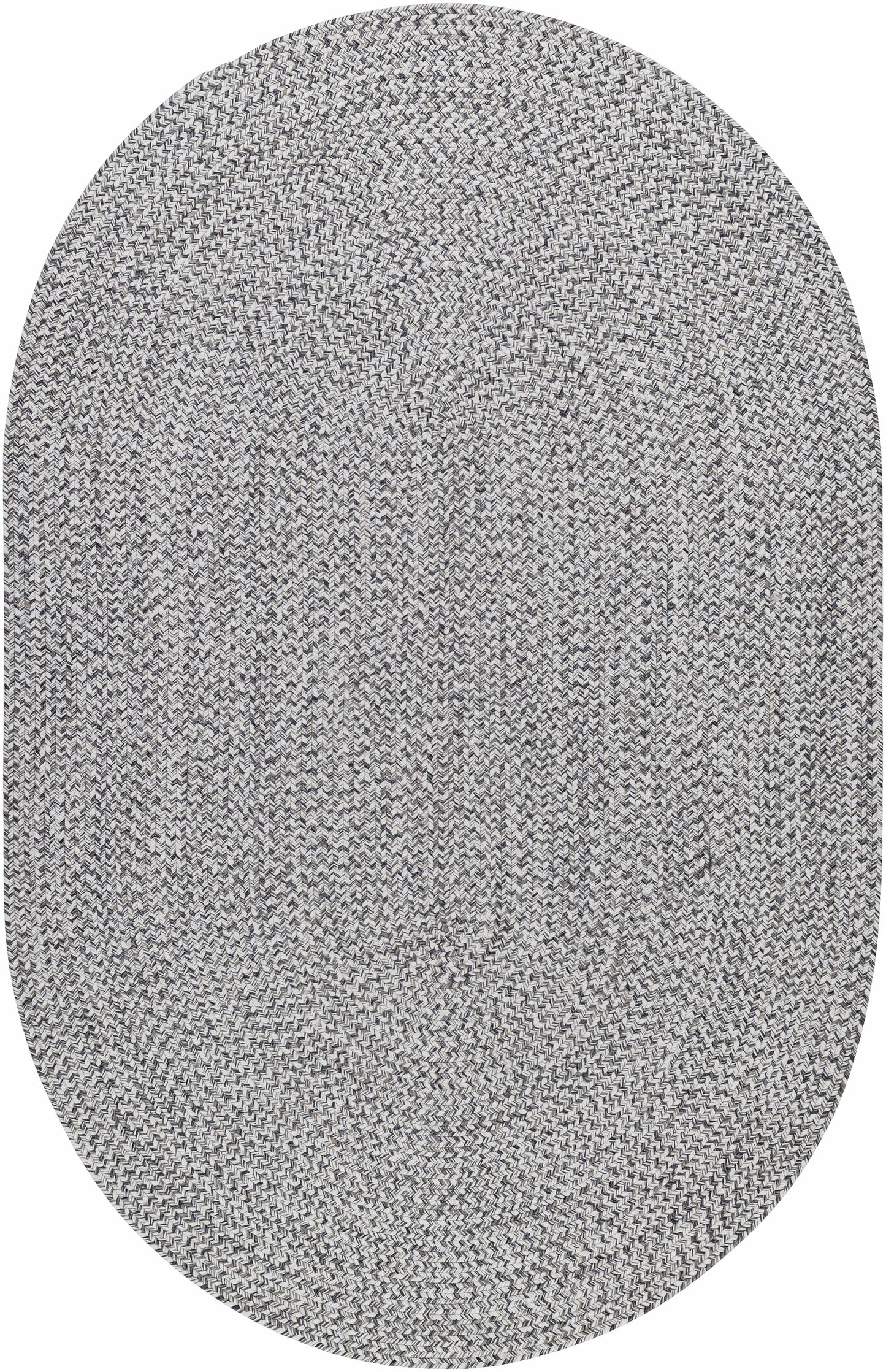 Braided Faux Jute Rug, Cream/Charcoal