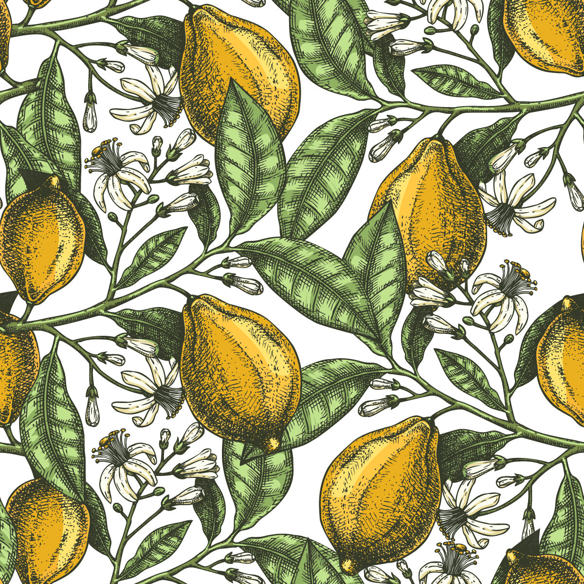 Voguish Lemons Wallpaper Tasteful