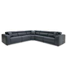 Load image into Gallery viewer, Coronelli Collezioni Dalton - Modern Italian Grey Leather Sectional + 2 Recliners
