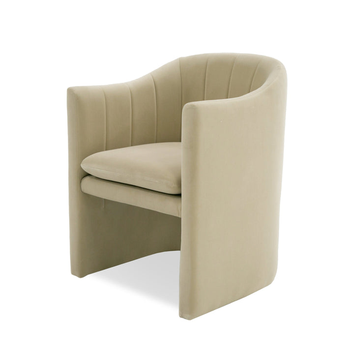 Modrest Danube - Modern Beige Fabric Dining Chair