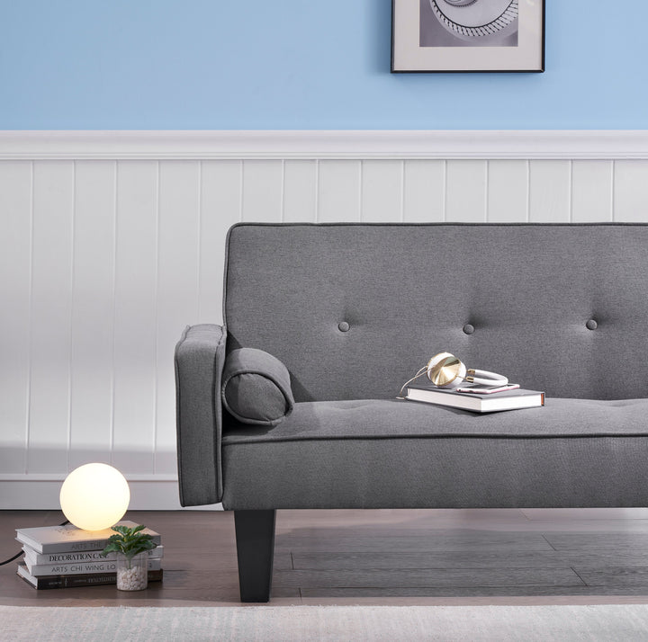 Walker Edison | Convertible Sofa Bed Dark Grey