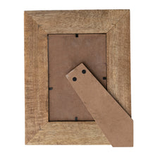 Load image into Gallery viewer, Hand-Carved Mango Wood &amp; Glass Photo Frame
