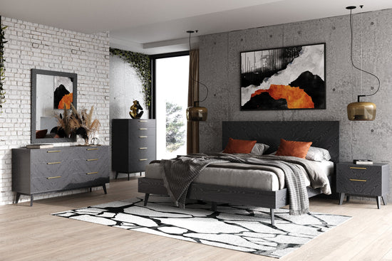 Modrest Diana - Eastern King Modern Grey Ash Bedroom Set