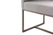 Load image into Gallery viewer, Modrest Marty - Modern Grey &amp; Copper Antique Brass Dining Chair
