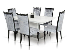 Load image into Gallery viewer, A&amp;X Centro Modern White Crocodile Dining Table
