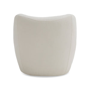 Divani Casa Duran - Contemporary White Fabric Accent Chair