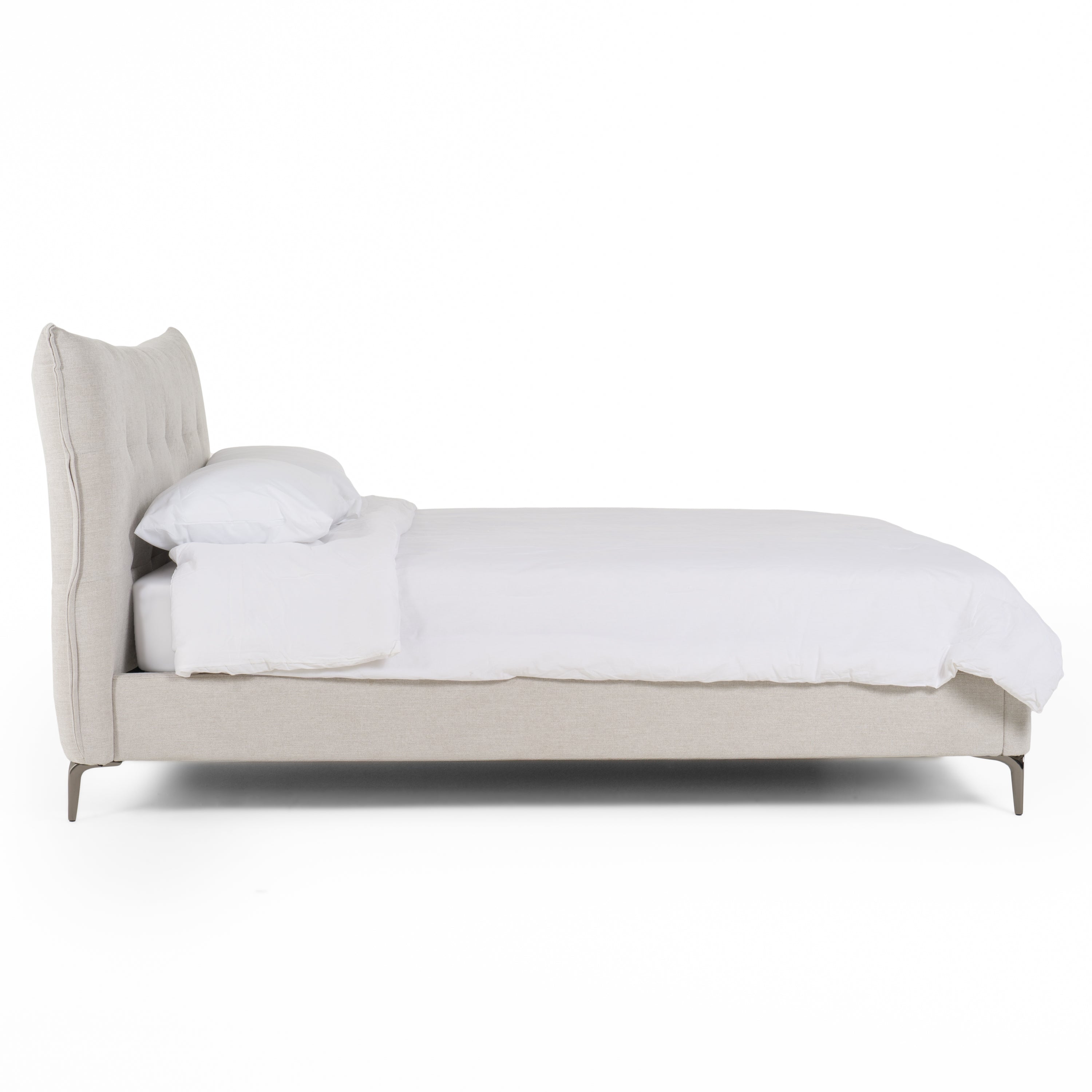 Modrest Dysart - Modern Grey Fabric Bed