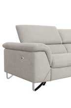 Load image into Gallery viewer, Divani Casa Maine - Modern Light Grey Fabric Sofa with 2 Electric Recliners
