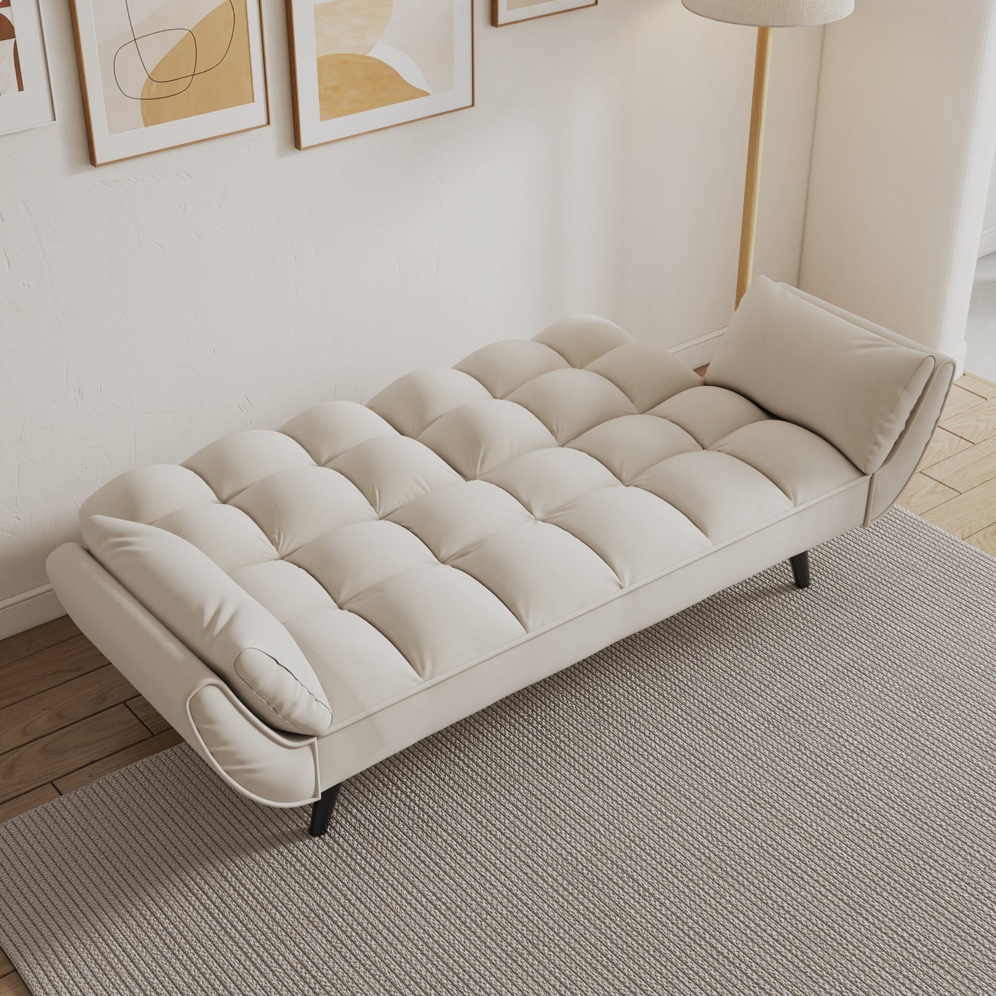 Walker Edison | Velvet Loveseat Convertible Sofa Bed