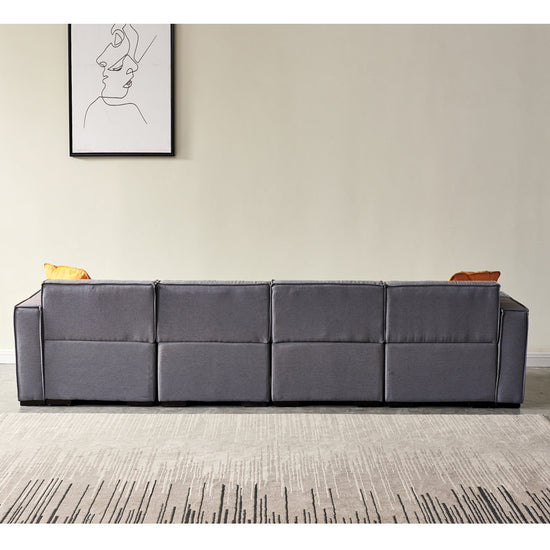 Walker Edison | Linen Modular U Shape Sectional Sofa