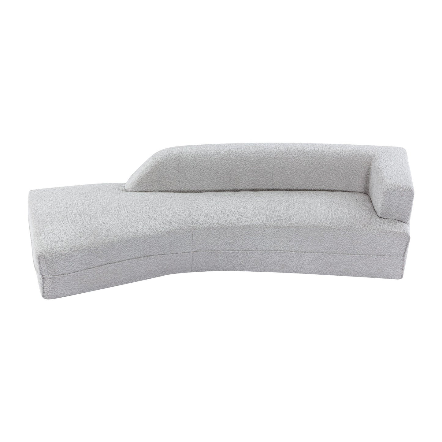 Walker Edison | Boucle Curved Chaise Lounge Modern 109" Sofa