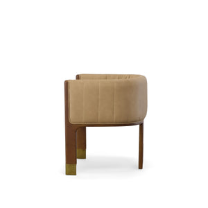 Modrest Elati - Tan Vegan Leather Dining Chair