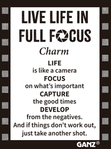 Live Life In Full Focus Charm