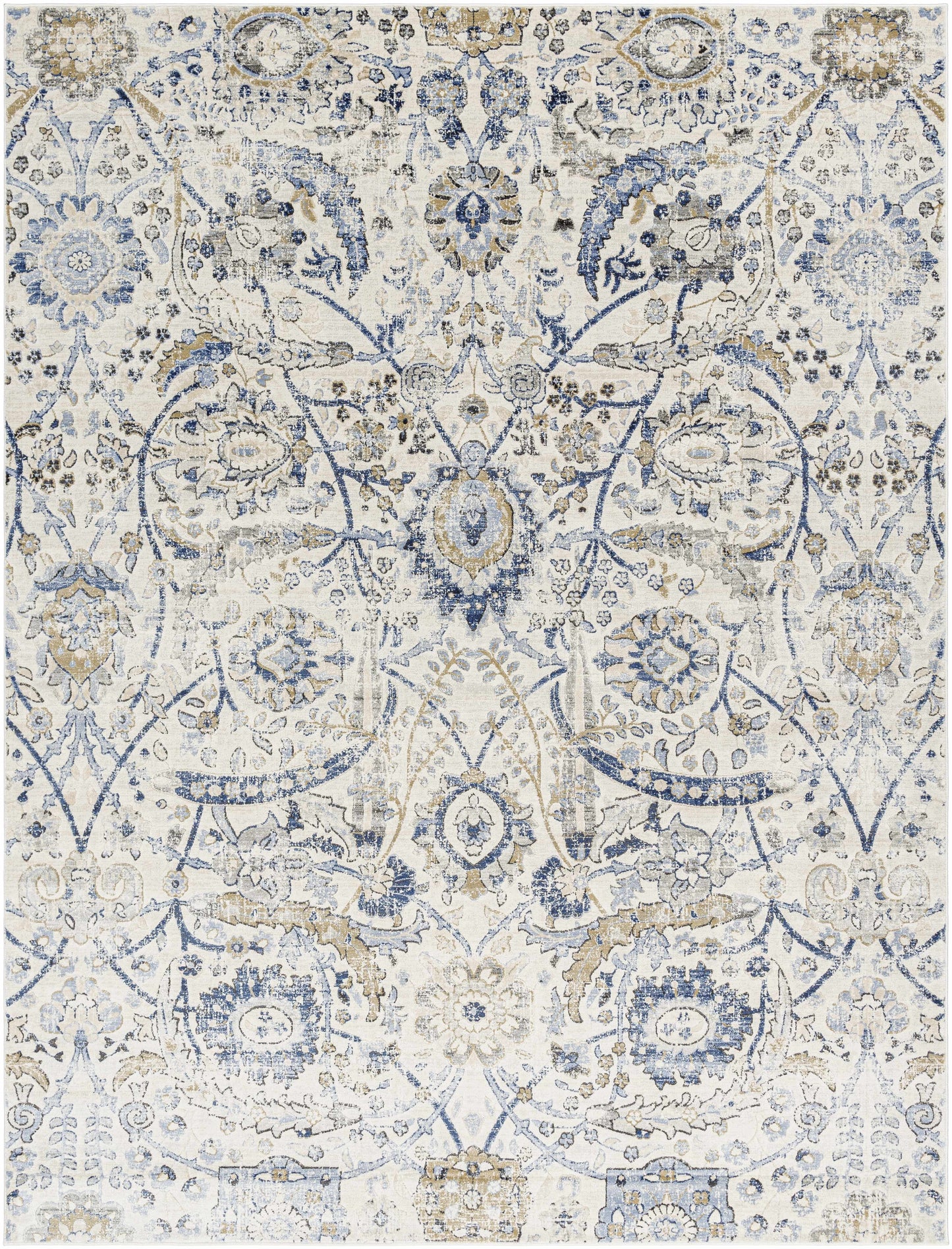 Georgiana Polypropylene Rug, Beige & Blue