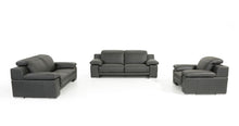 Load image into Gallery viewer, Estro Salotti Evergreen Modern Black Italian Leather Sofa Set
