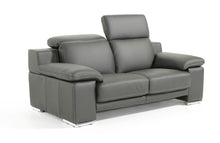 Load image into Gallery viewer, Estro Salotti Evergreen Modern Black Italian Leather Sofa Set
