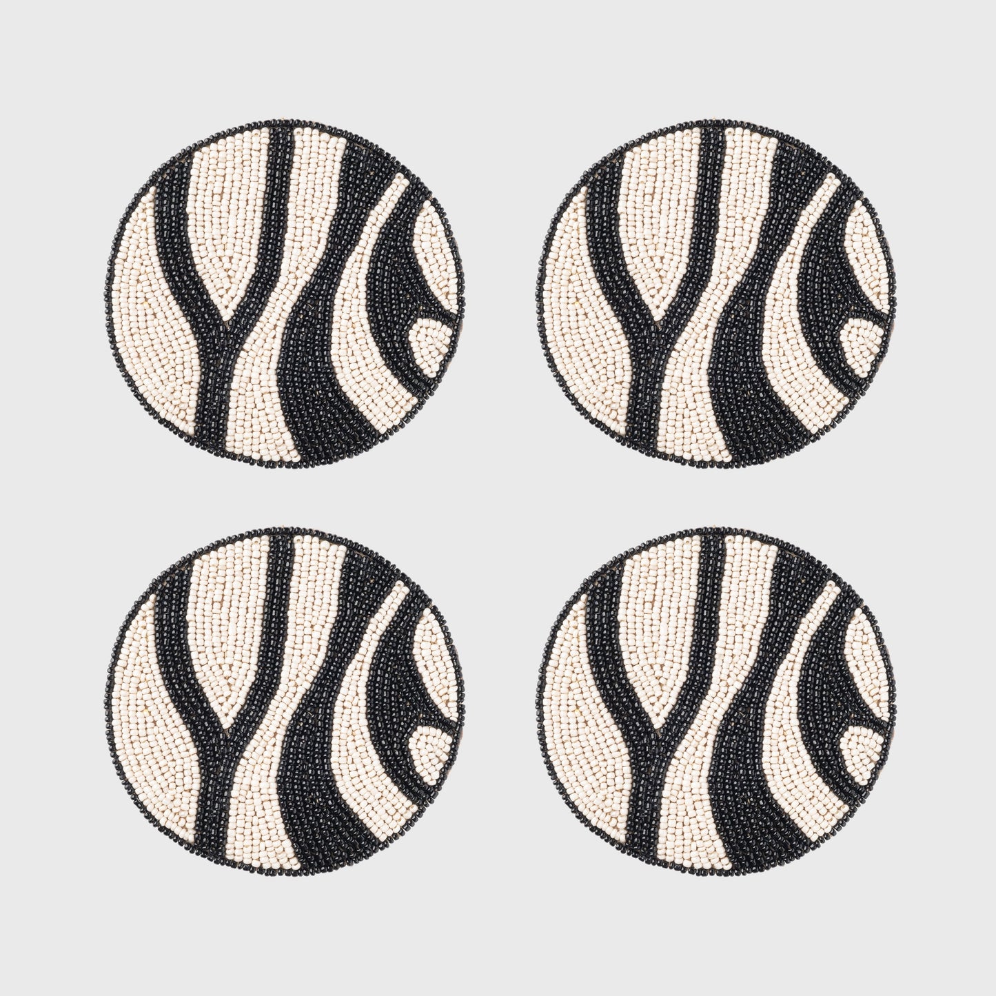 Zebra Coasters, Black