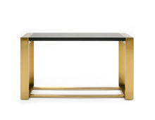 Load image into Gallery viewer, Modrest Fauna - Modern Wenge and Brass Console Table
