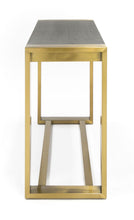 Load image into Gallery viewer, Modrest Fauna - Modern Wenge and Brass Console Table
