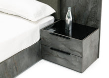 Load image into Gallery viewer, Nova Domus Ferrara - Eastern King Modern Volcano Oxide Grey Bed with Nightstands

