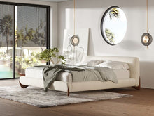 Load image into Gallery viewer, Modrest Fleury - Contemporary Cream Fabric and Walnut Bedroom Set
